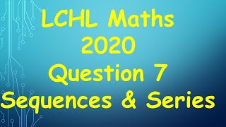 Leaving Cert Higher Level Maths 2020 Paper 1 Question 7 [upl. by Carrissa]