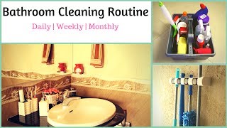 How To Clean a Bathroom Bathroom Cleaning Routine [upl. by Llerehs]