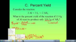 Stoichiometry 2Percent Yield [upl. by Cordelia]