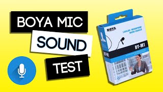 Boya BYM1 Sound Test  Boya Lapel Mic Review [upl. by Arrotal]