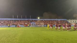 Afición del Real Murcia celebra victoria 03 ante el Alcoyano realmurcia primerarfef [upl. by Neerhtak799]