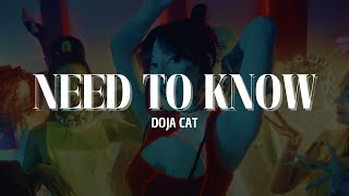 Doja Cat  Need To Know Lyrics [upl. by Ash]