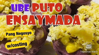 PUTO ENSAYMADA ESPESYAL  UBE CHEESE FLAVOR PANGNEGOSYO [upl. by Nylzor]