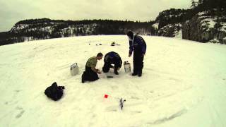 Elliot Lake Ice Fishing 2014 [upl. by Guillema857]