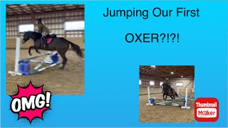 Jumping Our First Oxer Lesson VideoKennedy Armer [upl. by Kaufmann692]