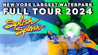 Splish Splash Waterpark 2024 FULL TOUR New York Largest Waterpark [upl. by Rubbico]