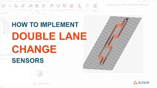 How to Implement Sensors for a Double Lane Change Maneuver using MotionView [upl. by Lirrad]