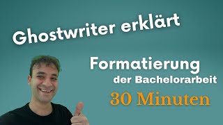 Formatierung der Bachelorarbeit in 30 Minuten komplettes Tutorial [upl. by Camille]