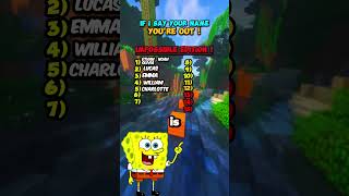 If I Guess Your Name You Are Out😄 spongebob quiz shorts [upl. by Cerelly126]