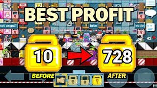 EASY WAY TO GET RICH IN GROWTOPIA 2023 BEST PROFIT 😱 Growtopia Profit  Growtopia [upl. by Nnayllehs]