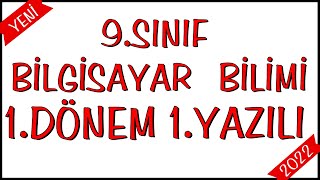 9Sınıf Bilgisayar Bilimi 1Dönem 1Yazılı Soruları [upl. by Shayn847]