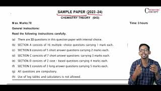 CBSE Sample Paper Chemistry  202324 [upl. by Serle]