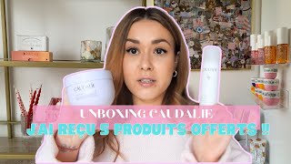 UNBOXING  CAUDALIE JAI REÇU 5 PRODUITS GRATUITS  😍 [upl. by Yeltnarb421]