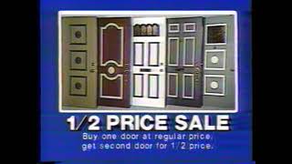 1989 Magne Seal Doors quotHalf Price Salequot Baltimore Local TV Commercial [upl. by Arakahs]