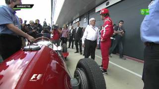 Fernando Alonso  Ferrari 375 showrun  LaSexta [upl. by Tterb]