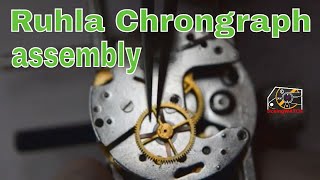 UMF Ruhla Chronograf wristwatch chronograph  movement assembly  function test [upl. by Acinaj]