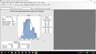 Análisis de Capacidad del Proceso en Minitab [upl. by Iarahs]