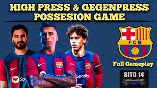 Formasi PES Barcelona High Press 4 3 3 Full Gameplay Season 2023 2024 [upl. by Karlik320]