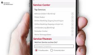 ServiceCenter in der SparkassenApp [upl. by Rainer]