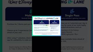 NEW Lightning Lane Multi Pass Announced at Walt Disney World [upl. by Eaton600]