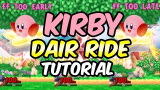 Kirbys Hardest Combo Dair Ride InDepth Tutorial Smash Ultimate [upl. by Alrahc]