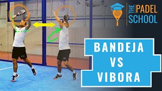 DIFFERENCE between Bandeja vs Vibora PADEL SMASHES [upl. by Anael610]