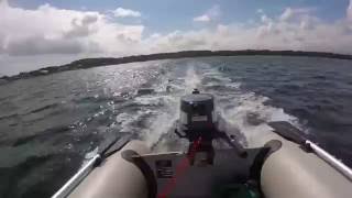 GOPRO Yamaha 4 Hp On YAM 265S Inflatable Rib Boat [upl. by Ifill444]