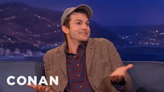 Ashton Kutcher Is So Over Charlie Sheen  CONAN on TBS [upl. by Ulphia]