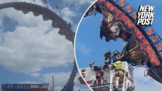 Wisconsin rollercoaster riders stuck upside down for hours after ride suddenly stops report [upl. by Bodkin671]