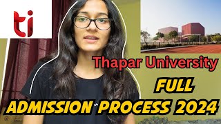 How to get admission in Thapar University in 2024 [upl. by Kei304]