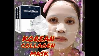 TRYING OUT A KOREAN SLEEPING MASK  DERMALL MATRIX COLLAGEN MASK [upl. by Asillem]