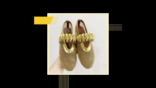 Gold Hollow Out Women Ballet Flats Mesh Walking Loafers Ladies Mary Janes Elastic Band Flat Shoes [upl. by Evvie692]