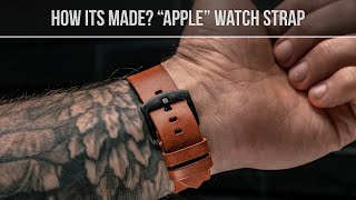 Lets make Leather Apple Watch strap by hand⌚️ PDF Pattern [upl. by Akehsay]