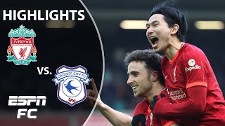 Jota Minamino amp Elliott fire Liverpool past Cardiff  FA Cup Highlights  ESPN FC [upl. by Einnil733]