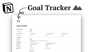 Notion Goal Tracker Template Tour [upl. by Anaya]