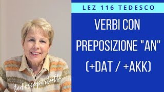 116 TEDESCO  Verbi che reggono quotANquot [upl. by Oecam]