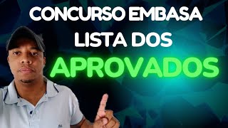 Concurso embasa 2022 lista dos aprovados no concurso da embasa vários cargos [upl. by Auqinet490]