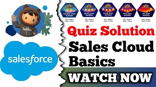 Sales Cloud Basics  Salesforce Trailhead  Quiz Solution [upl. by Attirehs130]