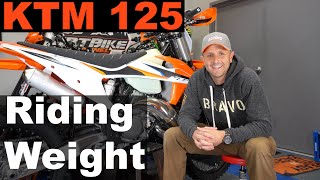 2021 KTM 125 XC True Riding Weight [upl. by Enylhsa]