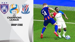 JOHOR DARUL TAKZIM VS SHANGHAI SHENHUA  MATCHDAY 2 AFC CHAMPIONS LEAGUE ELITE  PES 2021 PC [upl. by Naivaj]