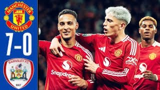 Manchester United vs Barnsley 70  All Goals amp Highlights  2024 [upl. by Jasun684]