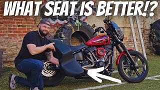 LePera vs Saddlemen Step Up Seats Review for Harley Street Bob [upl. by Finley]