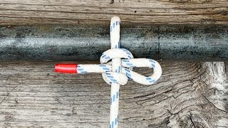 How to tie a courier knot Very simple quick untie knot Knots you need to know [upl. by Odlamur32]