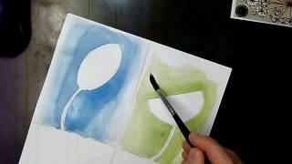 Angie lewin watercolour painting PC [upl. by Inafetse]