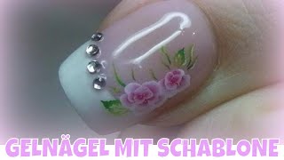 GELNÄGEL MIT SCHABLONE  Gelnagel verlängerung  Lyninails [upl. by Chafee981]