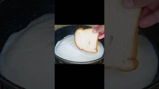 A delicious dessert recipe with bread in boilling hot milk cooking shorts food recipe [upl. by Suhcnip]