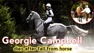 Georgie Campbell dies in fall at devon horse trials competition  Bicton Horse Trials News [upl. by Odradlig]