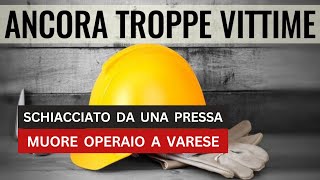 Gornate Olona muore operaio schiacciato dalla pressa in un’azienda di materie plastiche [upl. by Belayneh]