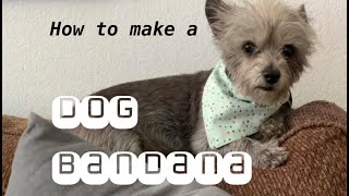 HOW TO SEW A REVERSIBLE DOG BANDANA [upl. by Yasui190]