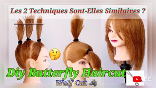 DIY Butterfly Haircut Medium Length corte de mariposa hazlo Coupe papillon 🦋 [upl. by Ellehcim]